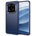 Xiaomi Redmi Note 14 Pro+ 5G Szczotkowane Etui z TPU - Włókno Węglowe
