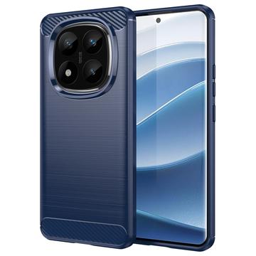 Xiaomi Redmi Note 14 Pro+ 5G Szczotkowane Etui z TPU - Włókno Węglowe