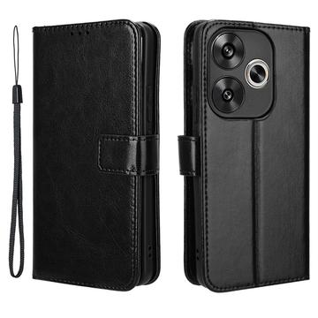 Xiaomi Redmi Turbo 3/Poco F6 Etui z Portfelem z Magnetycznym Zamknięciem - Czarne