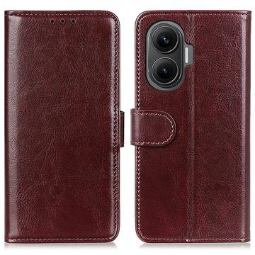 Xiaomi Redmi Turbo 4 Pro Etui portfelowe ze stojakiem - brązowy