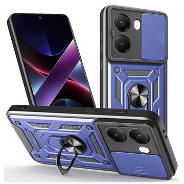 Xiaomi Redmi Turbo 4/Poco X7 Pro Hybrydowe Etui z Pierścieniem Obrotowym z Osłoną Aparatu