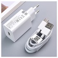 Ładowarka USB Xiaomi & Kabel USB-C MDY-11-EP - 3A, 22.5W - Biel