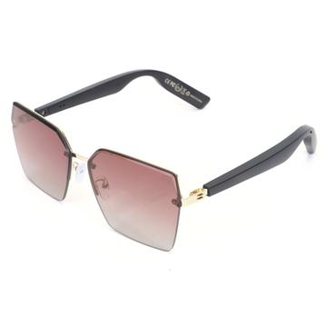 Inteligentne okulary Y10 z Bluetooth 5.3, mikrofonem i ochroną UV - czarne