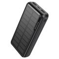 Solarny Powerbank YD-818P - 2x USB-A, USB-C, 30000mAh - Czerń