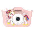 Aparat fotograficzny dla dzieci Unicorn z kartą pamięci 32GB i czytnikiem kart - różowy
