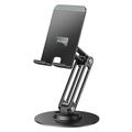 Uchwyt biurkowy na telefon i tablet Yesido C300 ze stopu aluminium - czarny
