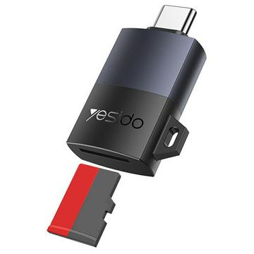 Czytnik kart TF Yesido GS37 USB-C ze smyczą - adapter OTG 480 Mb/s Plug-and-Play
