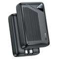 Yesido YP85 Power Bank 20000mAh z wbudowanymi kablami Type-C i Lightning - 22.5W - Czarny