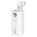 Yesido YP86 Power Bank 20000mAh z wbudowanymi kablami USB-C i Lightning - 22.5W - Biały