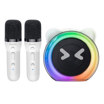 Głośnik Yesido YSW36 Cute Ears Bluetooth 5.3 Karaoke z dwoma mikrofonami dla dzieci - biały