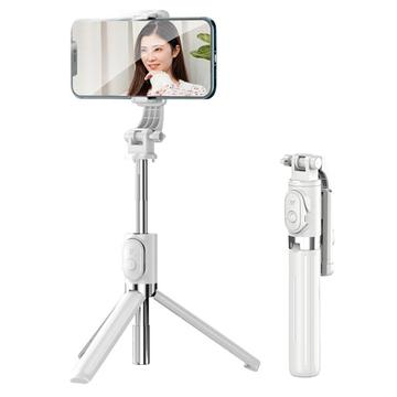 Statyw do selfie Z8 Bluetooth z odłączanym pilotem - biały