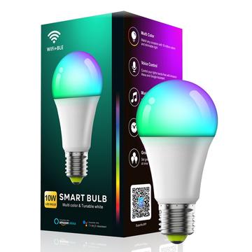 ZJ-BWBL1H-RGBWW-1P 10W Inteligentna żarówka głosowa WiFi Bluetooth RGBCW 220V Żarówka LED