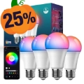 ZJ-BWBL1H-RGBWW-4P 4PCS 10W Bluetooth Smart Light Bulbs WiFi 2.4G Voice RGBCW 220V Żarówki LED