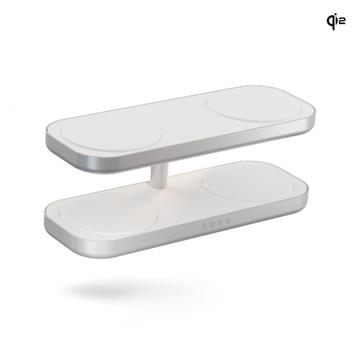 Ładowarka bezprzewodowa Zens Aluminium Quattro Wireless Charger Pro 4 z zasilaczem 65W - kompatybilna z MagSafe, Qi2 - biała