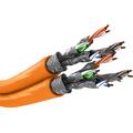 Kabel Internetowy Duplex S/FTP CAT 7A Goobay - 100m - Pomarańczowy