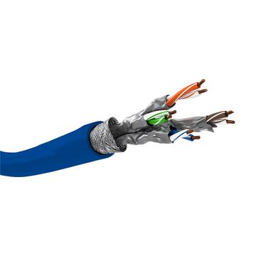 Kabel Internetowy S/FTP CAT 7A+ Goobay - 250m - Niebieski