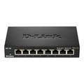 D-Link DGS 108 8-portowy Niezarządzalny Gigabitowy Metalowy Przełącznik Biurkowy - Czarny