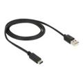 Kabel Delock USB 2.0 / Typu-C - 1m - Czarny