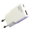 Ładowarka everActive SC-340Q GaN Super Slim 20W z portami USB QC3.0 i USB-C PD - biała
