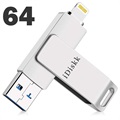 Pamięć Flash iDiskk OTG - USB Type-A/Lightning - 64GB