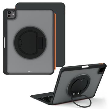 iPad Pro 11 2024/2025 TU3607P Etui z podświetlaną klawiaturą magnetyczną i obrotową podstawką 360 - czarny