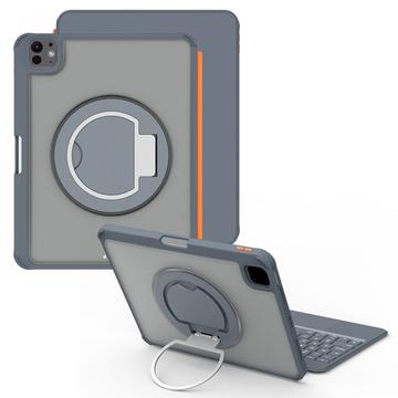 iPad Pro 11 2024/2025 TU3607P Etui z podświetlaną klawiaturą magnetyczną i obrotową podstawką 360 - szary