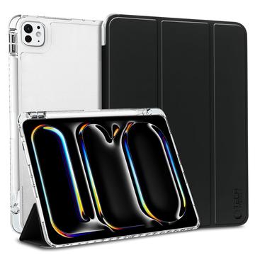 iPad Pro 13 (2024) Etui Tech-Protect SmartCase Pen Tri-Fold Folio - Czerń / Przezroczysty