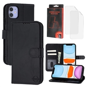 iPhone 11 MyTPhone CardMate Etui portfelowe ze skóry - czarny