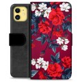 Etui Portfel Premium - iPhone 11 - Vintage Kwiaty