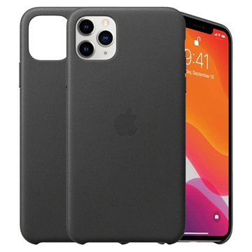 iPhone 11 Pro Max Skórzane Etui Apple MX0E2ZM/A - Czerń