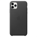 iPhone 11 Pro Max Skórzane Etui Apple MX0E2ZM/A - Czerń