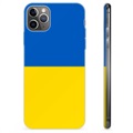 Etui TPU Flaga Ukrainy - iPhone 11 Pro Max - Żółć i błękit