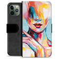 Etui Portfel Premium - iPhone 11 Pro - Retrato Abstrato