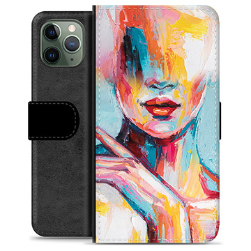 Etui Portfel Premium - iPhone 11 Pro - Retrato Abstrato