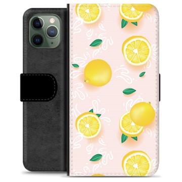 Etui Portfel Premium - iPhone 11 Pro - Wzór Cytryny