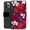 Etui Portfel Premium - iPhone 11 Pro - Vintage Kwiaty