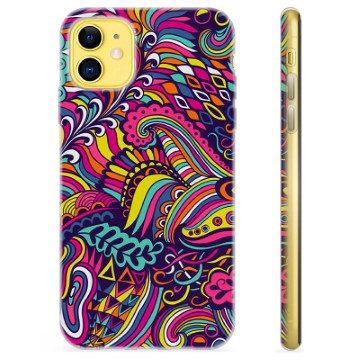 Etui TPU - iPhone 11 - Abstrakcyjne Kwiaty