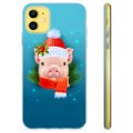 Etui TPU - iPhone 11 - Świąteczna Świnka