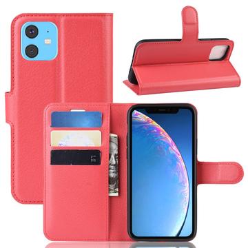 Etui z Portfelem do iPhone 11 z Magnetycznym Zamknięciem - Czerwień