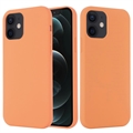 Etui z Płynnego Silikonu do iPhone 12 Mini - kompatybilne z MagSafe - Pomarańcz