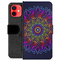 Etui Portfel Premium - iPhone 12 mini - Kolorowa Mandala