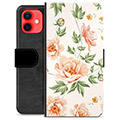 Etui Portfel Premium - iPhone 12 mini - Kwiatowy