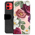 Etui Portfel Premium - iPhone 12 mini - Romantyczne Kwiaty