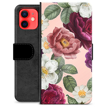 Etui Portfel Premium - iPhone 12 mini - Romantyczne Kwiaty