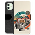 Etui Portfel Premium - iPhone 12 - Colagem Abstrata