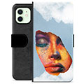 Etui Portfel Premium - iPhone 12 - Pintura Facial
