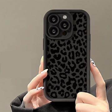 Etui TPU do iPhone 12 Pro z nadrukiem lamparta - czarne