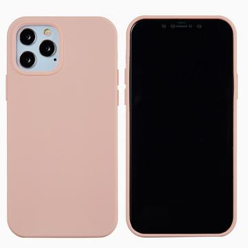 iPhone 12 Pro Max Etui z Ciekłego Silikonu - Róż