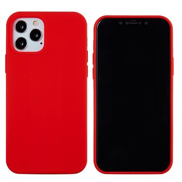iPhone 12 Pro Max Etui z Ciekłego Silikonu - Czerwień