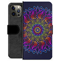 Etui Portfel Premium - iPhone 12 Pro Max - Kolorowa Mandala